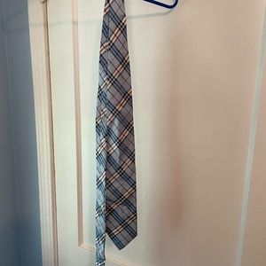 Burberry Mens Blue Check Neck Tie